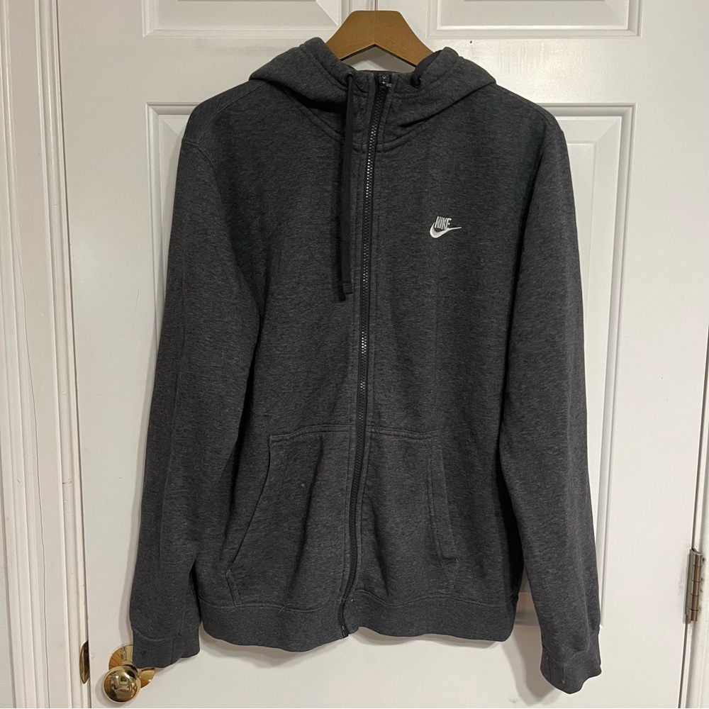 Nike Tech Charcoal Gray Full-Zip Hoodie